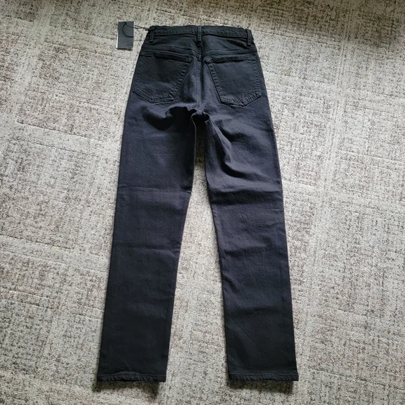NWT Re/Done Classic Black 90s High Rise Loose Relaxed Straight Fit Jeans Size 27